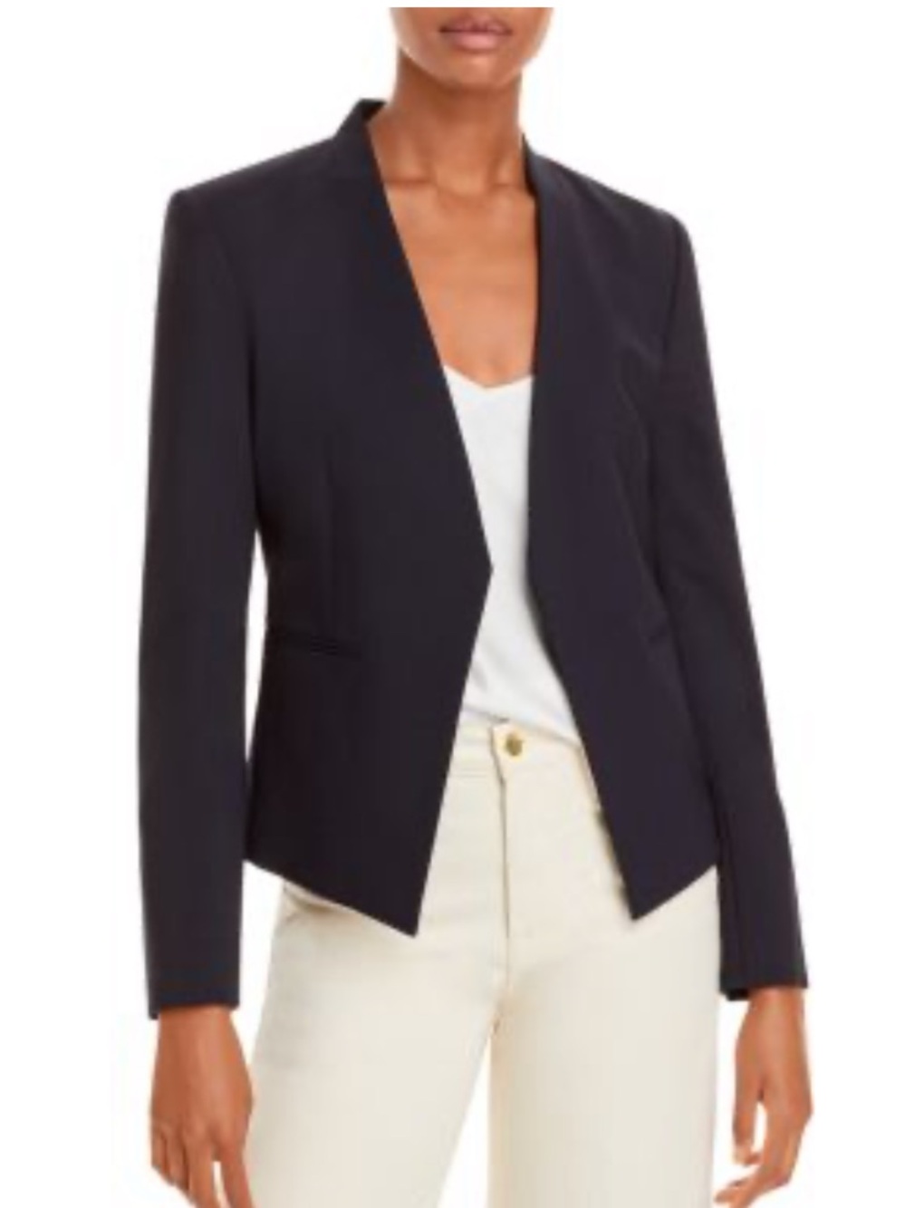 Theory Lanai blazer black virgin wool Sz 8 - Picture 4 of 9